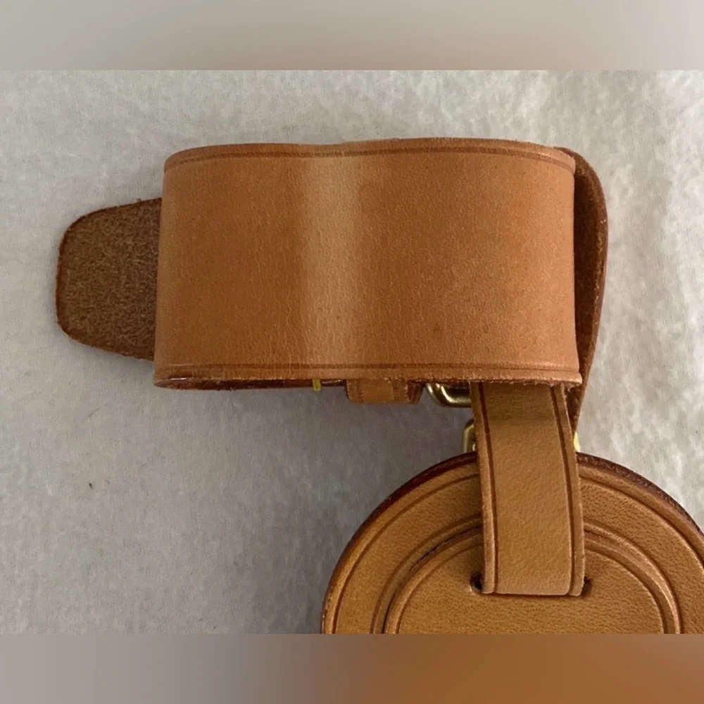 Louis Vuitton Tan Vachetta Leather Luggage Tag EUC - Picture 5 of 7